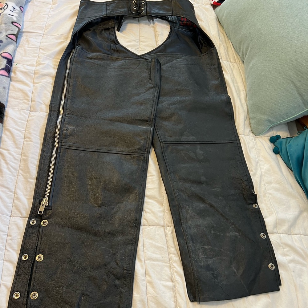 Hot Leathers Black Riding Chaps